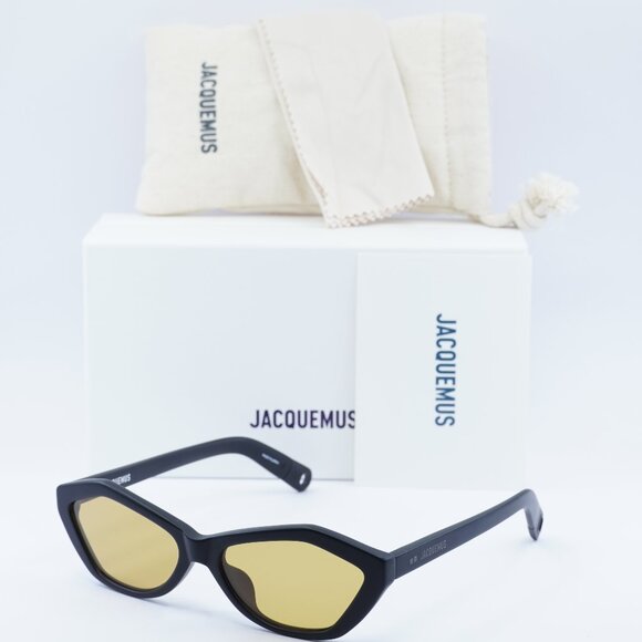 Jacquemus BAMBINO JAC/42 C6 Cat Eye Sunglasses - Shiny Black\Brown - Picture 1 of 10